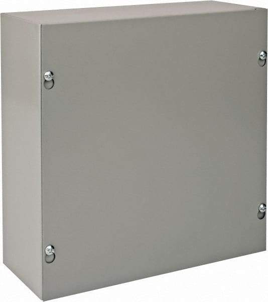 nVent Hoffman - Steel Junction Box Enclosure Screw Flat Cover - NEMA 1, 10" Wide x 10" High x 4" Deep - All Tool & Supply