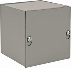 nVent Hoffman - Steel Junction Box Enclosure Screw Flat Cover - NEMA 1, 4" Wide x 4" High x 4" Deep - All Tool & Supply