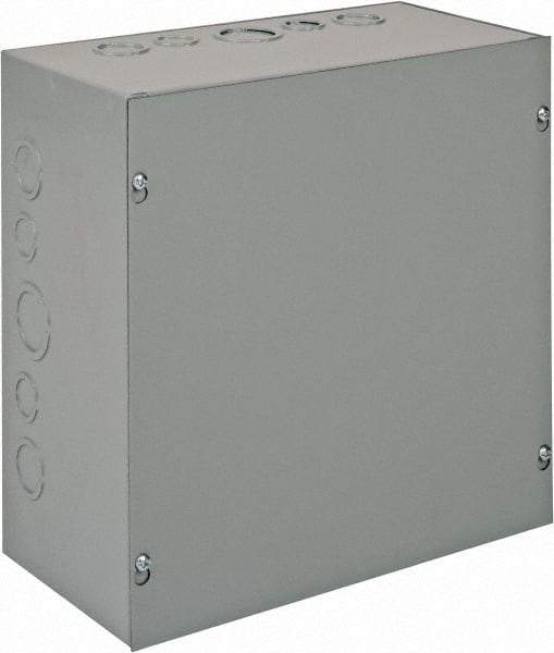 nVent Hoffman - Steel Junction Box Enclosure Screw Flat Cover - NEMA 1, 12" Wide x 12" High x 6" Deep - All Tool & Supply