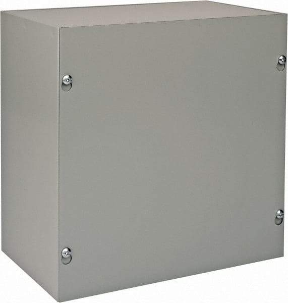 nVent Hoffman - Steel Junction Box Enclosure Screw Flat Cover - NEMA 1, 10" Wide x 10" High x 6" Deep - All Tool & Supply