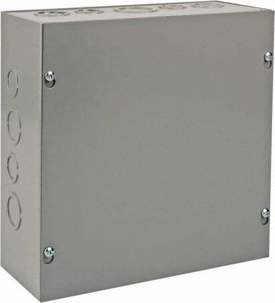 nVent Hoffman - Steel Junction Box Enclosure Screw Flat Cover - NEMA 1, 10" Wide x 10" High x 4" Deep - All Tool & Supply