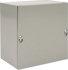 nVent Hoffman - Steel Junction Box Enclosure Screw Flat Cover - NEMA 1, 6" Wide x 6" High x 4" Deep - All Tool & Supply