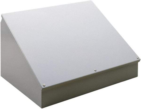 nVent Hoffman - Steel Junction Box Enclosure Hinge Sloped Cover - NEMA 12, 13, 305mm Wide x 203 mm High x 180mm Deep - All Tool & Supply