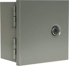 nVent Hoffman - Steel Junction Box Enclosure Hinge Flat Cover - NEMA 1, 6" Wide x 6" High x 4" Deep - All Tool & Supply