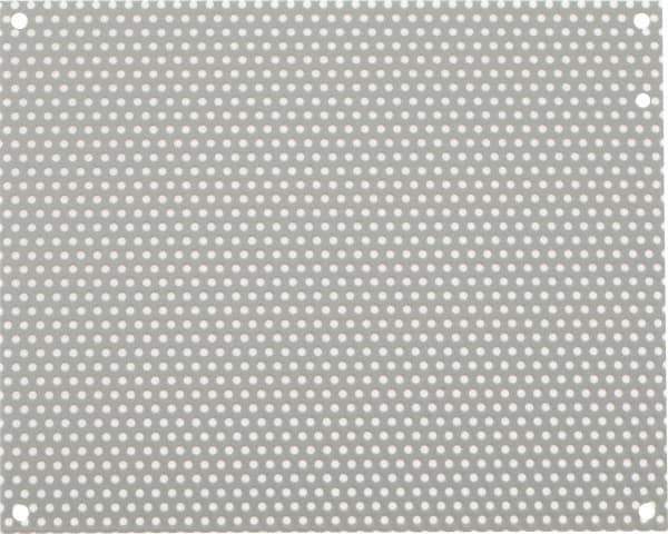 nVent Hoffman - 8-1/4" OAW x 10-1/4" OAH Powder Coat Finish Electrical Enclosure Perforated Panel - 12" x 10" Box, 16 Gauge Steel, Use with A12N104/A12N106/A12R106HCR - All Tool & Supply