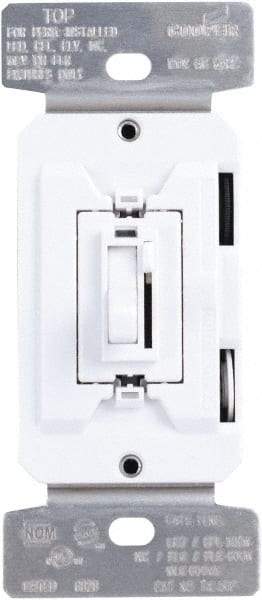 Cooper Wiring Devices - 1 and 3 Pole, 120 VAC, 60 Hz, 600 Watt, Residential Grade, Toggle, Wall and Dimmer Light Switch - 1.8 Inch Wide x 4.19 Inch High, Fluorescent, Halogen, Incandescent - All Tool & Supply