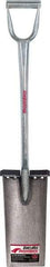 Razor-Back - 13" High x 6-1/2" Wide Square Steel Spade - 26" Long Steel D-Grip Handle, Front Turned - All Tool & Supply