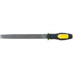 Stanley - 8" Long, Bastard Cut, Flat American-Pattern File - Single Cut, 2.9" Overall Thickness, Handle - All Tool & Supply