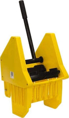 PRO-SOURCE - 32 Qt Plastic Wringer - 11-1/2" Long x 17" High x 12-1/2" Wide, Yellow, Steel Handle - All Tool & Supply