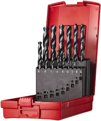 DORMER - 1/16 to 1/2", 118° Point, Oxide Finish, High Speed Steel Jobber Length Drill Bit Set - All Tool & Supply