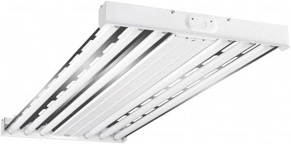 Cooper Lighting - 4 Lamps, 54 Watts, Fluorescent, High Bay Fixture - 48" Long x 2-15/32" High x 19-17/32" Wide, 120-277 Volt, Steel Housing - All Tool & Supply