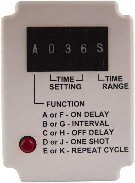 Square D - 11 Pin, 999 hr Delay, Multiple Range DPDT Time Delay Relay - 10 Contact Amp, 110 VDC & 120 VAC - All Tool & Supply