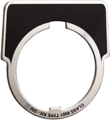 Square D - Metal Legend Plate - Jog - Black Background, White Letters, 30mm Hole Diameter - All Tool & Supply