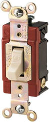 Cooper Wiring Devices - 2 Pole, 120 to 277 VAC, 20 Amp, Industrial Grade, Toggle, Wall and Dimmer Light Switch - 1.3 Inch Wide x 4.19 Inch High, Fluorescent - All Tool & Supply