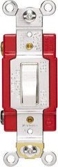 Cooper Wiring Devices - 1 Pole, 120 to 277 VAC, 20 Amp, Industrial Grade, Toggle, Wall and Dimmer Light Switch - 1.3 Inch Wide x 4.19 Inch High, Fluorescent - All Tool & Supply