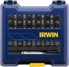 Irwin - 31 Piece, Phillips, Square, Torx Handle, Insert Bit Set - #1 to #3 - All Tool & Supply