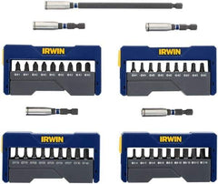 Irwin - 41 Piece, Phillips, Square, Torx, Slotted Handle, Insert Bit Set - #1 to #3 - All Tool & Supply