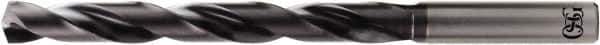 OSG - 6.8mm, 140° Point, Spiral Flute, Solid Carbide Taper Length Drill Bit - WD1 Finish, 66mm Flute Length, 106mm OAL, Series HP258 - All Tool & Supply