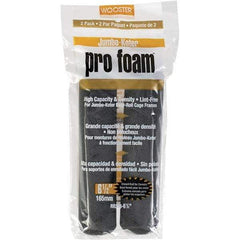 Wooster Brush - 3/8" Nap, 6-1/2" Wide Paint Mini Roller Covers - Smooth Texture, Foam - All Tool & Supply