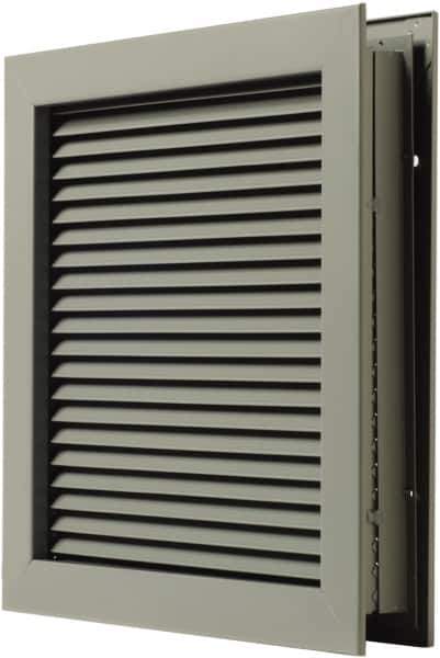 National Guard Products - 25" Wide x 25" High, Solid Steel Louver - 24" Opening Width, 24" Opening Height - All Tool & Supply