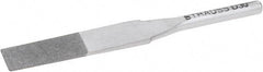 Strauss - 2.244" OAL Very Fine Flat Needle Diamond File - 0.238" Wide x 0.118" Thick, 0.59 LOC, Gray, 30 Grit - All Tool & Supply