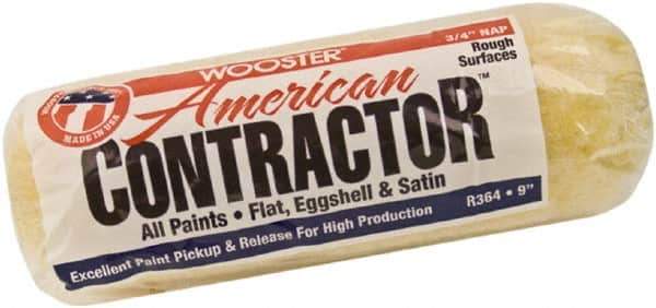 Wooster Brush - 3/4" Nap, 9" Wide Paint Roller - Rough Texture, Synthetic Knit - All Tool & Supply