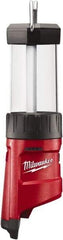 Milwaukee Tool - LED Bulb, 400 Lumens, Spotlight/Lantern Flashlight - Red Plastic Body, 12V Lithium-Ion Batteries Not Included - All Tool & Supply