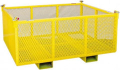 Machining & Welding - 60" Long x 48" Wide x 24" High Steel Basket-Style Bulk Container - 2,500 Lb. Load Capacity - All Tool & Supply