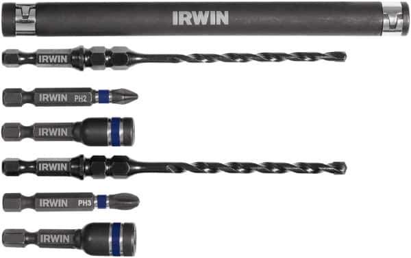 Irwin - 7 Piece 3/16" & 1/4" Concrete Anchor Installation Kit - For Use with Impact Drivers and Rotary Drills - All Tool & Supply