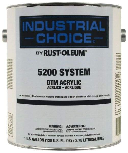 Rust-Oleum - 1 Gal White Semi Gloss Finish Acrylic Enamel Paint - Interior/Exterior, Direct to Metal, <250 gL VOC Compliance - All Tool & Supply