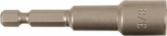 Wiha - 3/8" Magnetic Nutsetter - 1/4" Hex Drive, 2-1/2" OAL - All Tool & Supply