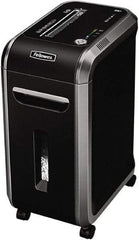 FELLOWES - 5/32 x 1-1/2" Strip, Manual 18 Sheet Cross Cut Paper Shredder - 17.7" Long x 11-7/16" Wide x 25" High, Level 4 Security, 9 Gal Wastebasket - All Tool & Supply