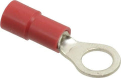 Thomas & Betts - 22-16 AWG Partially Insulated Crimp Connection Circular Ring Terminal - #10 Stud, 0.858" OAL x 0.315" Wide, Tin Plated Copper Contact - All Tool & Supply