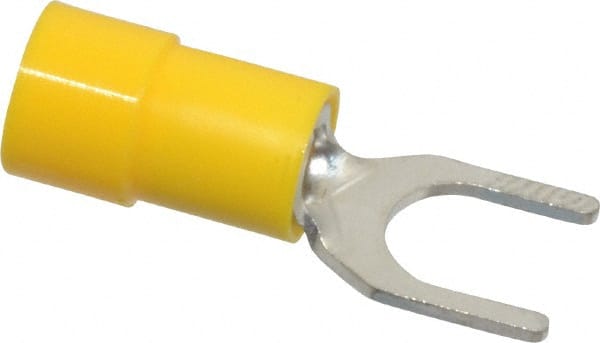 Thomas & Betts - 1/4 Inch Stud, 12 to 10 AWG, Partially Insulated, Crimp, Standard Fork Terminal - All Tool & Supply