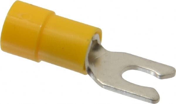 Thomas & Betts - #6 Stud, 12 to 10 AWG Compatible, Partially Insulated, Crimp Connection, Locking Fork Terminal - All Tool & Supply