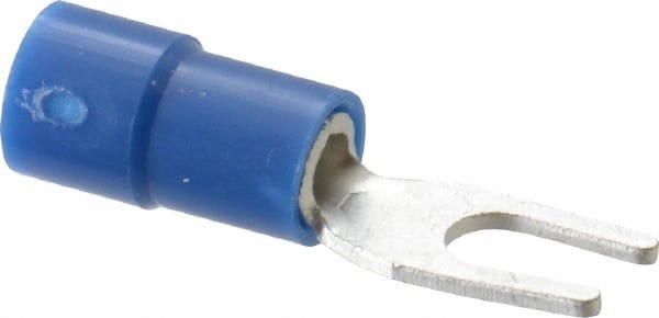 Thomas & Betts - #6 Stud, 16 to 14 AWG Compatible, Partially Insulated, Crimp Connection, Standard Fork Terminal - All Tool & Supply