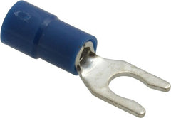 Thomas & Betts - #8 Stud, 16 to 14 AWG Compatible, Partially Insulated, Crimp Connection, Locking Fork Terminal - All Tool & Supply