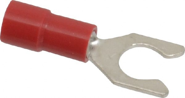 Thomas & Betts - #10 Stud, 22 to 18 AWG Compatible, Partially Insulated, Crimp Connection, Locking Fork Terminal - All Tool & Supply