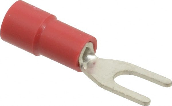 Thomas & Betts - #6 Stud, 22 to 16 AWG Compatible, Partially Insulated, Crimp Connection, Standard Fork Terminal - All Tool & Supply