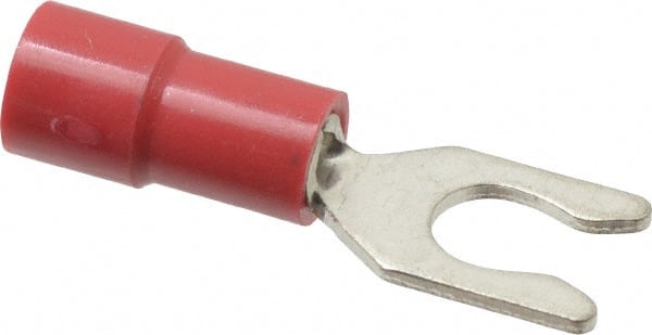 Thomas & Betts - #8 Stud, 22 to 18 AWG Compatible, Partially Insulated, Crimp Connection, Locking Fork Terminal - All Tool & Supply