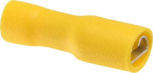 Thomas & Betts - 12 to 10 AWG, Vinyl, Fully Insulated, Female Wire Disconnect - 1/4 Inch Wide Tab, Yellow, RoHS Compliant, UL 94 V-0 - All Tool & Supply