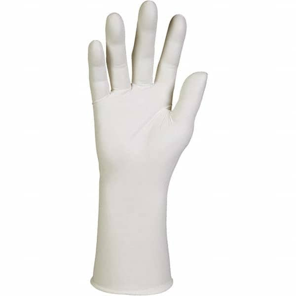 Disposable Gloves: Size Small, 6.3 mil, Nitrile White, 12″ Length, Static Dissipative