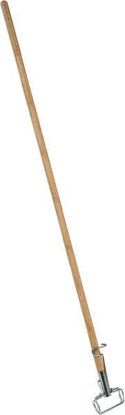 PRO-SOURCE - 60" Standard Wood Quick Connect Mop Handle - Metal Connector, Use with Wet Mops - All Tool & Supply