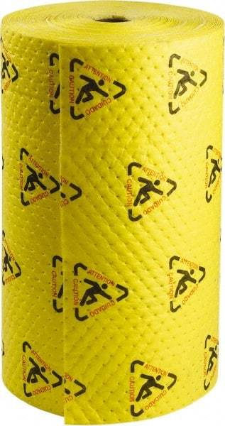 Brady SPC Sorbents - 80 Gal Capacity per Package, Chemical/Hazmat Roll - 300' Long x 30" Wide, Yellow, Polypropylene - All Tool & Supply