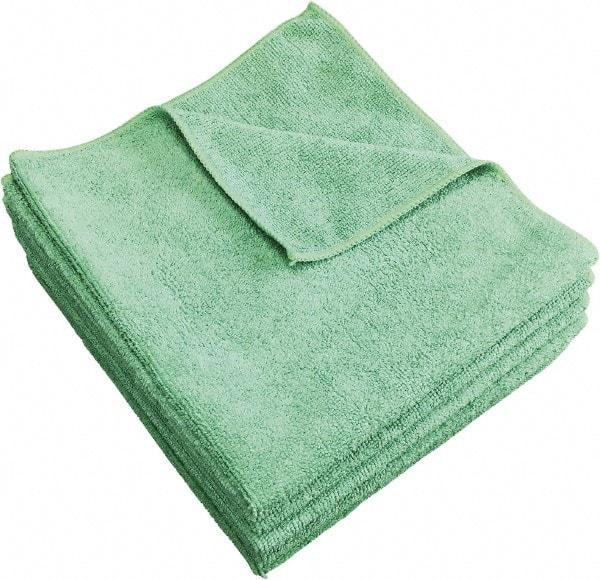 PRO-SOURCE - Reusable Microfiber Wipes - 14" x 14" Sheet Size, Green - All Tool & Supply