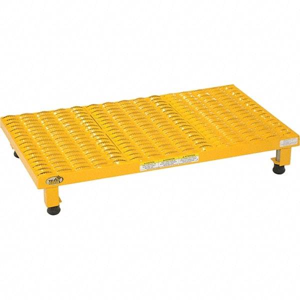 Vestil - 5" High x 19" Wide x 36" Deep, Yellow Step Stand - Steel, 500 Lb Capacity - All Tool & Supply