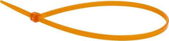 Value Collection - 9.8" Long Orange Nylon Standard Cable Tie - 40 Lb Tensile Strength, 70mm Max Bundle Diam - All Tool & Supply