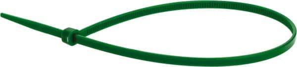 Value Collection - 9.8" Long Green Nylon Standard Cable Tie - 40 Lb Tensile Strength, 70mm Max Bundle Diam - All Tool & Supply