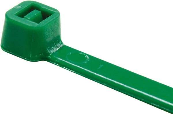 Value Collection - 8" Long Green Nylon Standard Cable Tie - 50 Lb Tensile Strength, 54mm Max Bundle Diam - All Tool & Supply