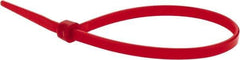 Value Collection - 6" Long Red Nylon Standard Cable Tie - 40 Lb Tensile Strength, 38mm Max Bundle Diam - All Tool & Supply